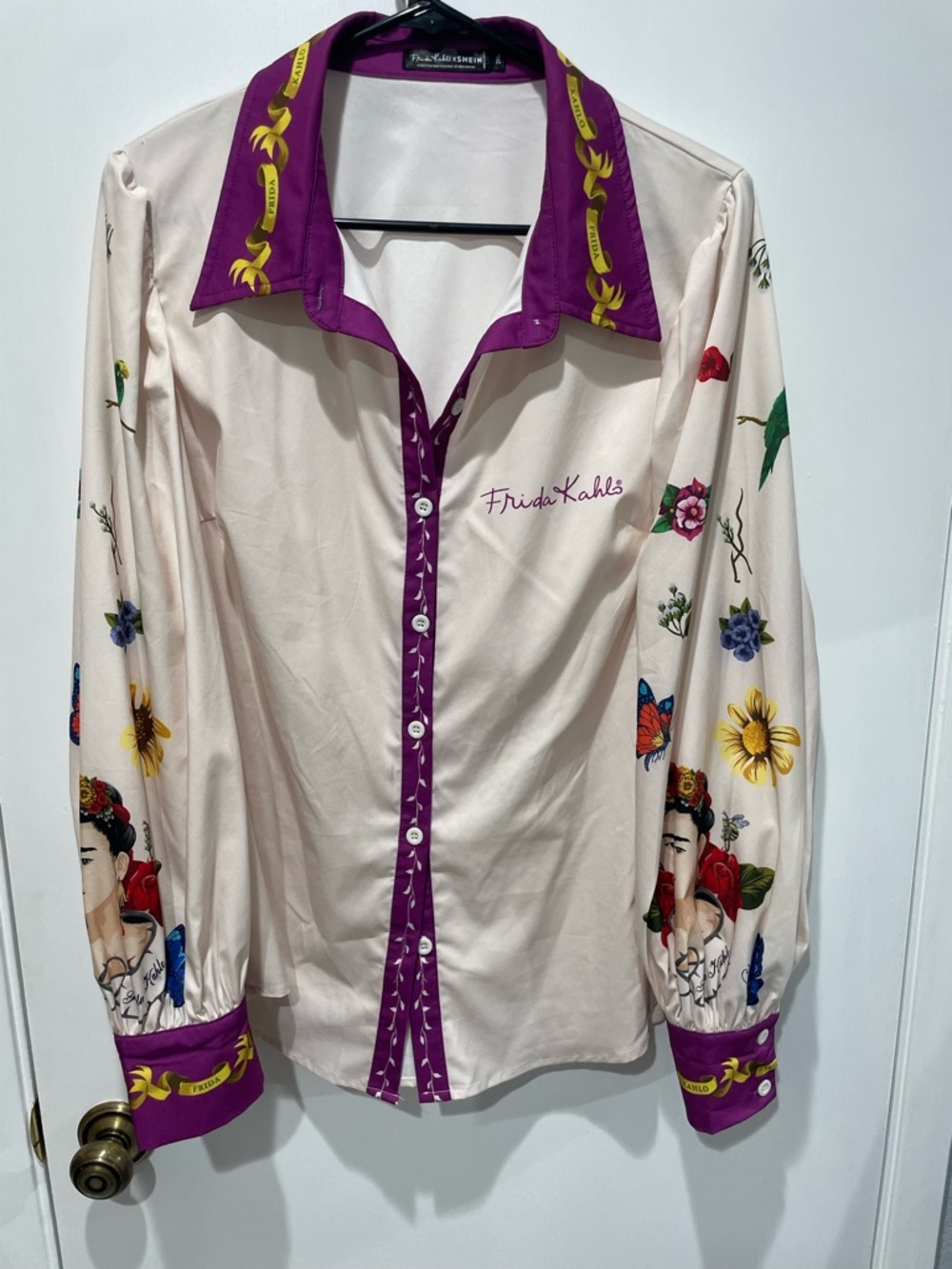 SHEIN Frida Kahlo Long Sleeve Blouse Size 2XL